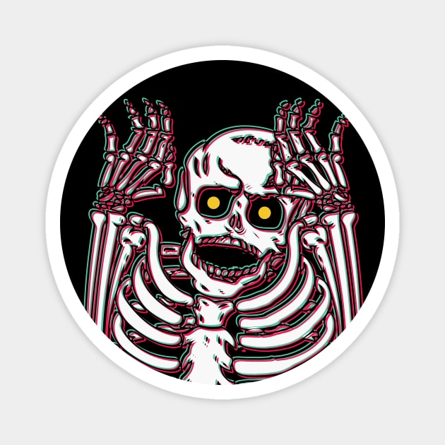 Spooky Skeleton Magnet by Doc Multiverse Designs